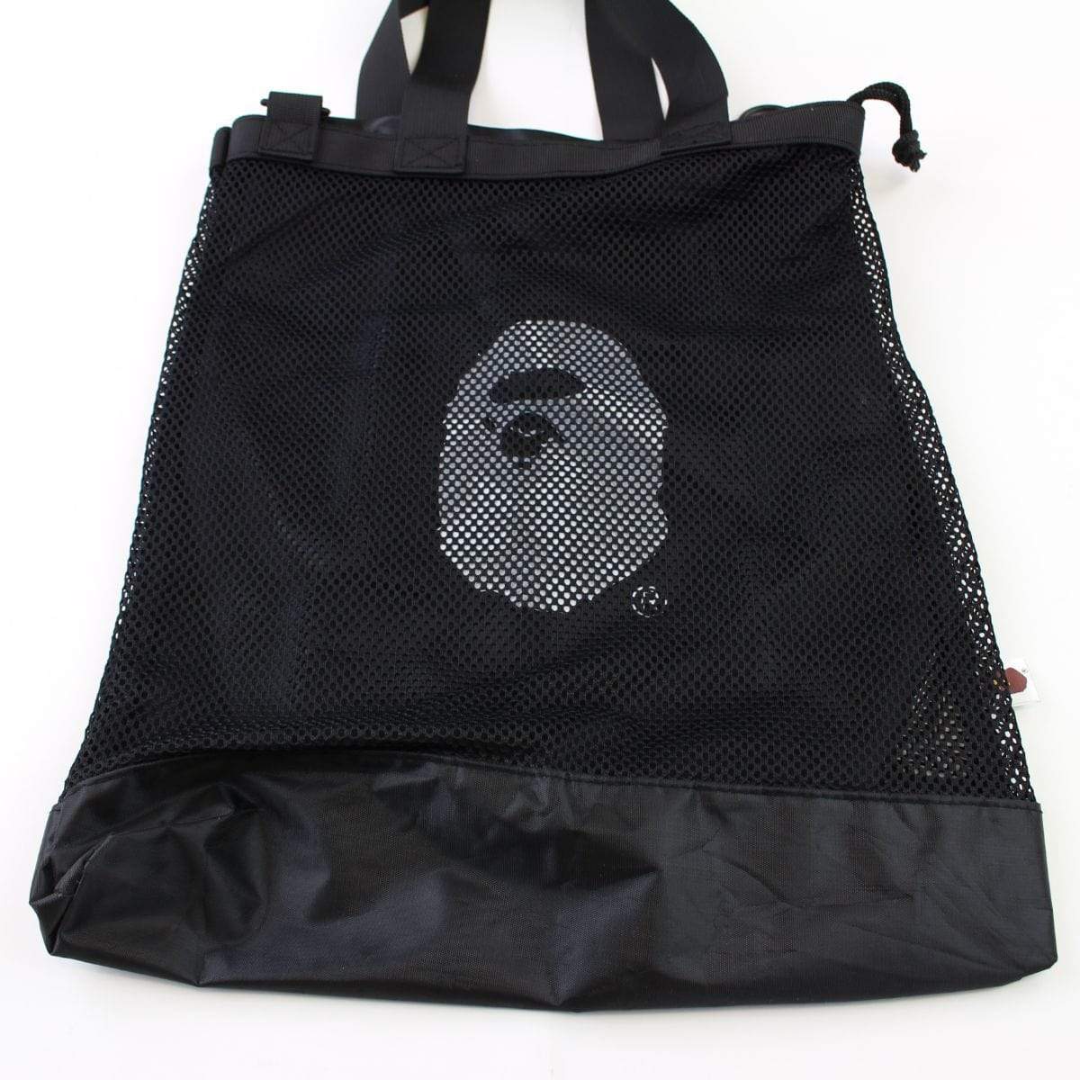 Bape Big Ape Logo Mesh Bag Black - SaruGeneral