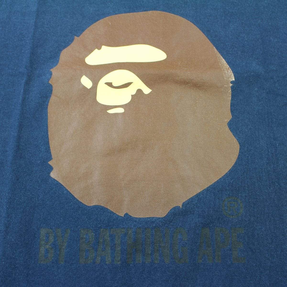 Bape Big Ape Logo Tee Navy - SaruGeneral