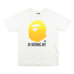 T-shirt Bape Big Ape Orange Gradient Big Ape Logo Blanc