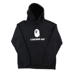 Bape Big Ape Text Logo Hoodie Black