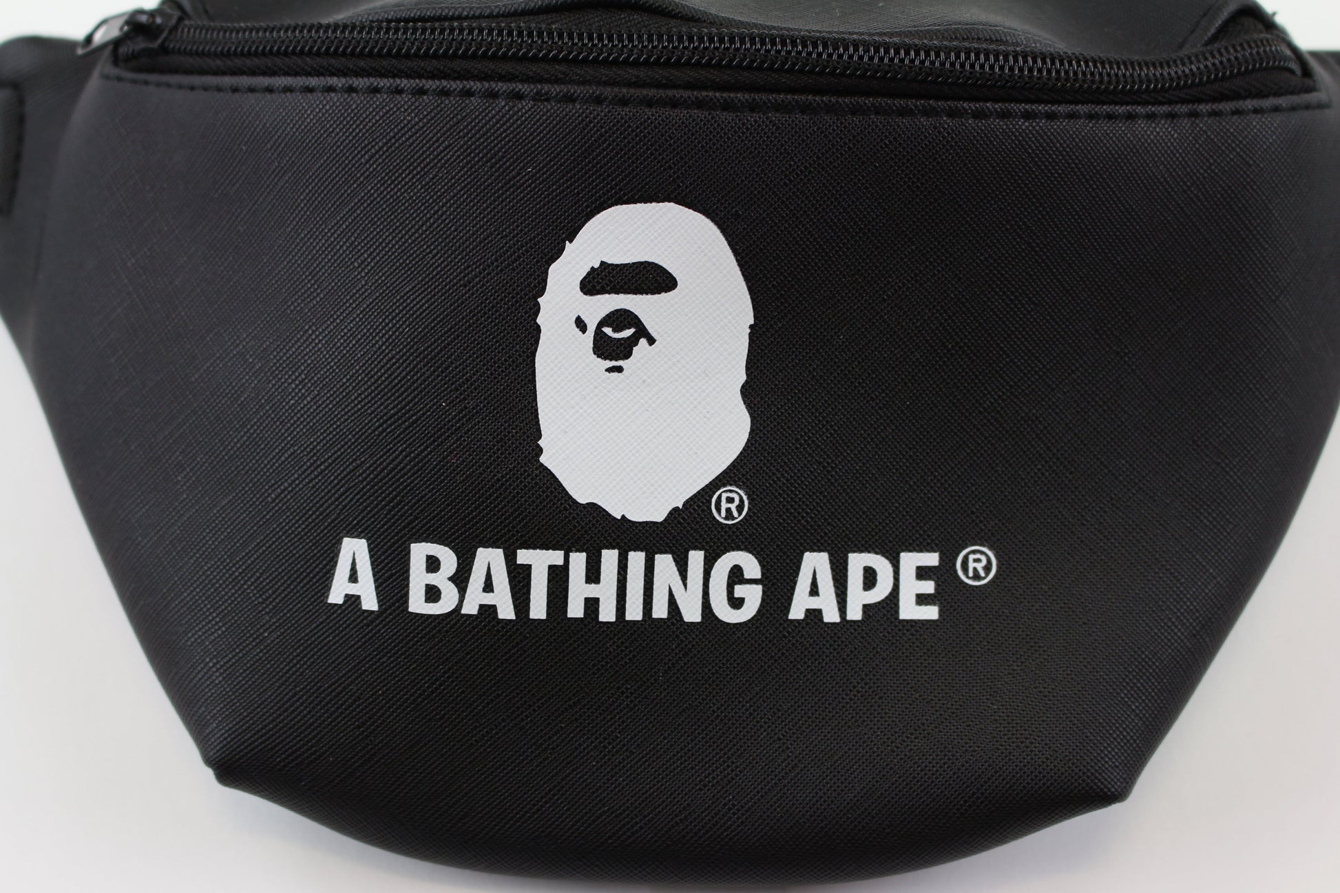 Bape Black Bathing Ape Text Hip Bag - SaruGeneral