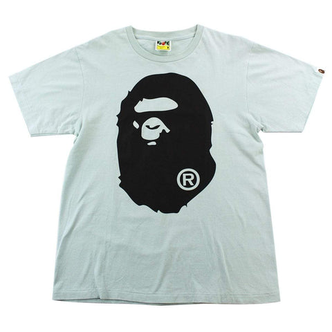 T-shirt Bape noir avec logo Big Ape bleu bébé