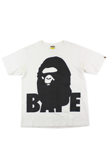 Bape Black Big Ape Text Tee White