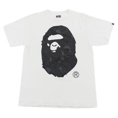T-shirt Bape noir camouflage avec logo Big Ape blanc