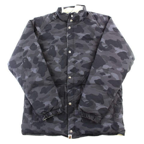 Doudoune réversible camouflage noir/blanc Bape