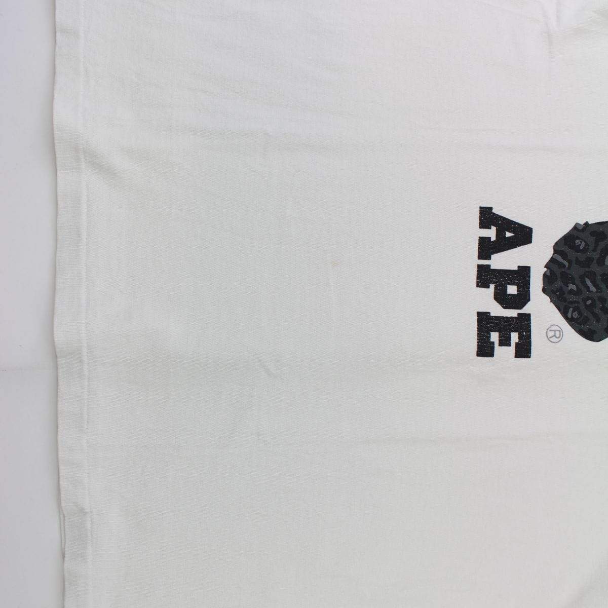 Bape Black Leopard Print College Logo Tee White - SaruGeneral