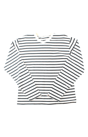 Bape Noir Blanc Rayé LS
