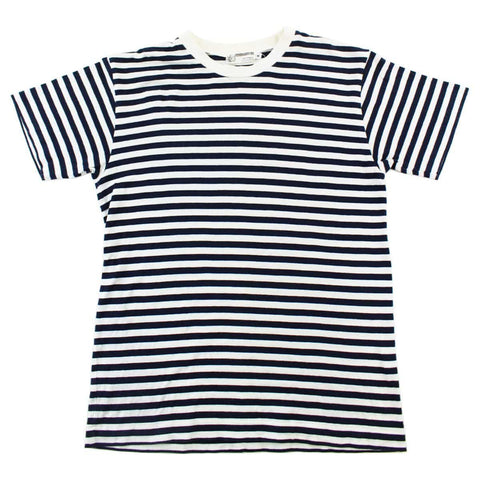 T-shirt à manches courtes Bape noir et blanc à rayures