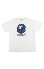 T-shirt Bape bleu camouflage Big Ape blanc