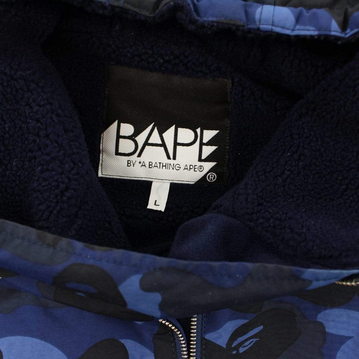 Bape Blue Camo Anorak Jacket - SaruGeneral