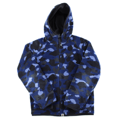Veste polaire réversible Bape Blue Camo