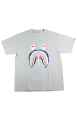 T-shirt Bape bleu camouflage requin gris