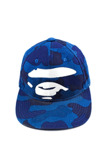Casquette Bape bleu camouflage blanc Ape Face