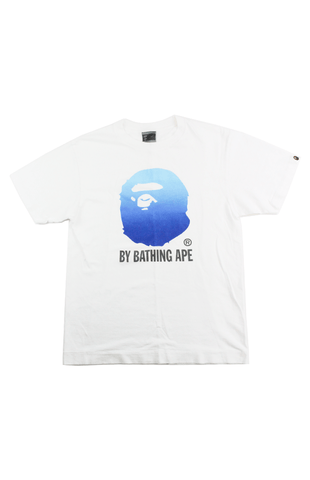 T-shirt Bape bleu dégradé avec logo Big Ape blanc