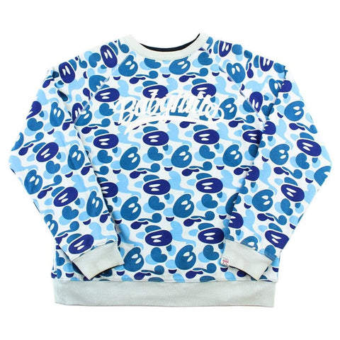 Col ras du cou réversible Bape Blue Milo Camo