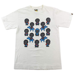 T-shirt Bape bleu rouge Baby Milos Horses blanc