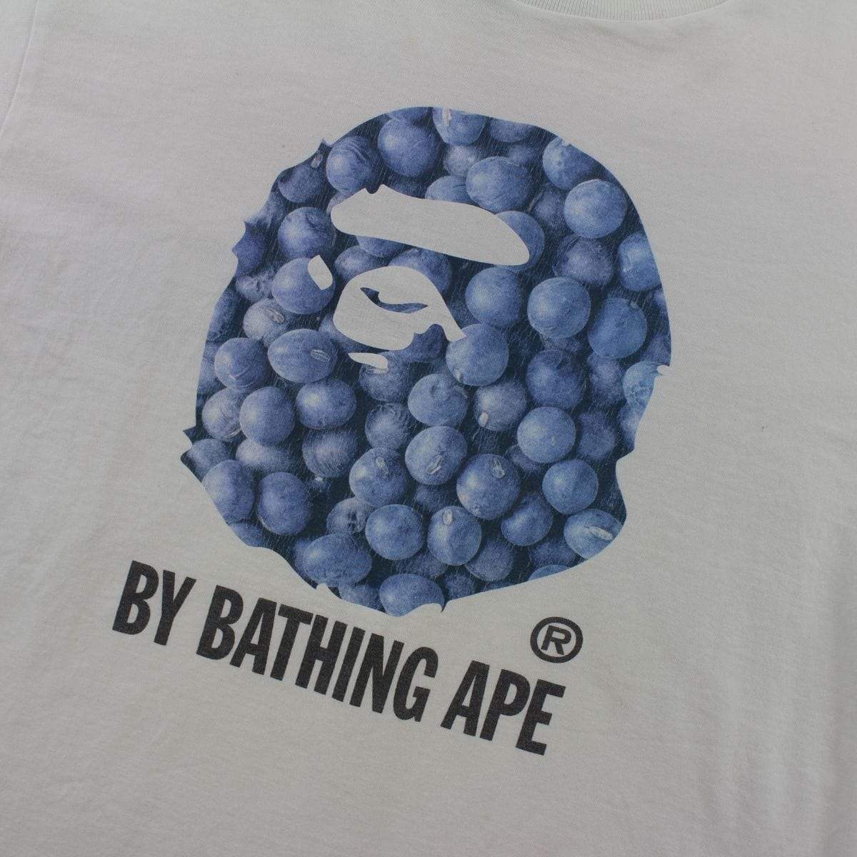 Bape Blueberries Big Ape Logo Tee White - SaruGeneral