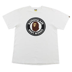 Bape Busy Works Big Ape Circle Logo Tee White