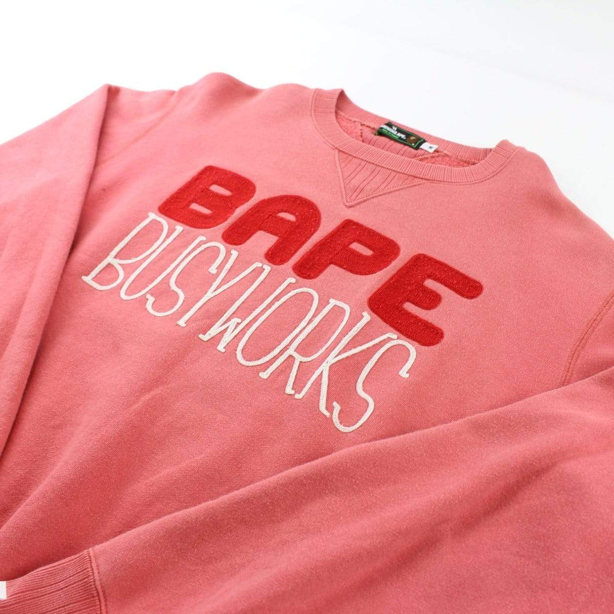 Bape Busy Works Crewneck Salmon - SaruGeneral
