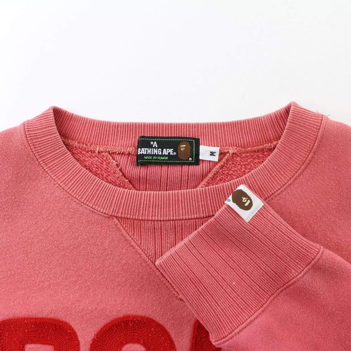Bape Busy Works Crewneck Salmon - SaruGeneral