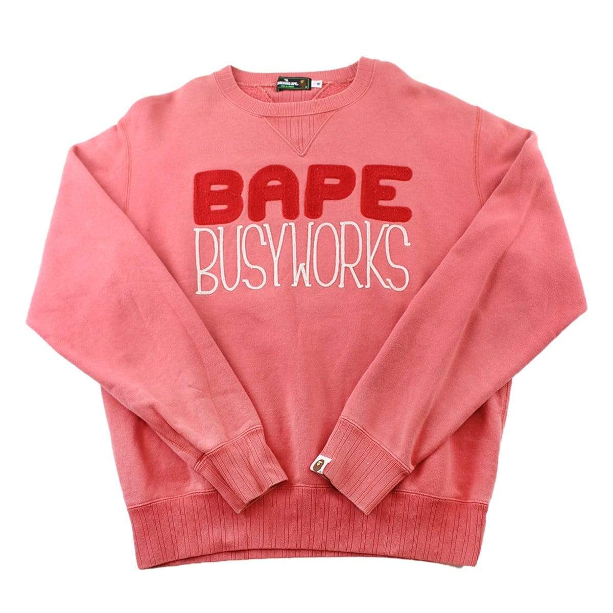 Bape Busy Works Crewneck Salmon - SaruGeneral