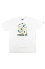 Bape white multi Camo Big Ape Tee White