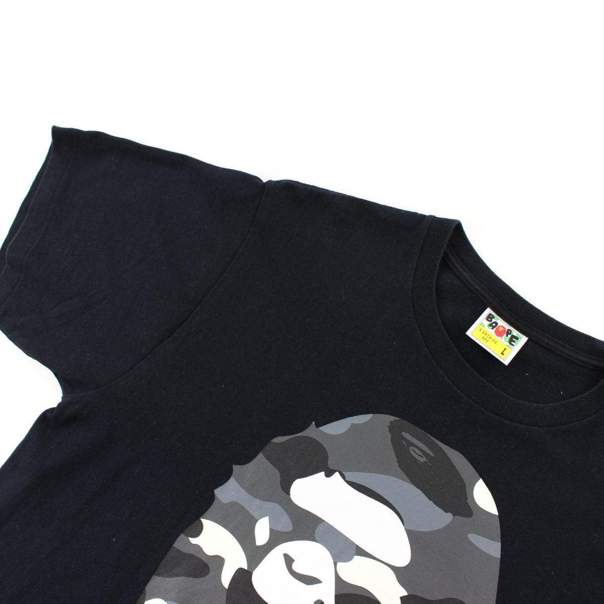 Bape City Camo Big Ape Logo Tee Black - SaruGeneral
