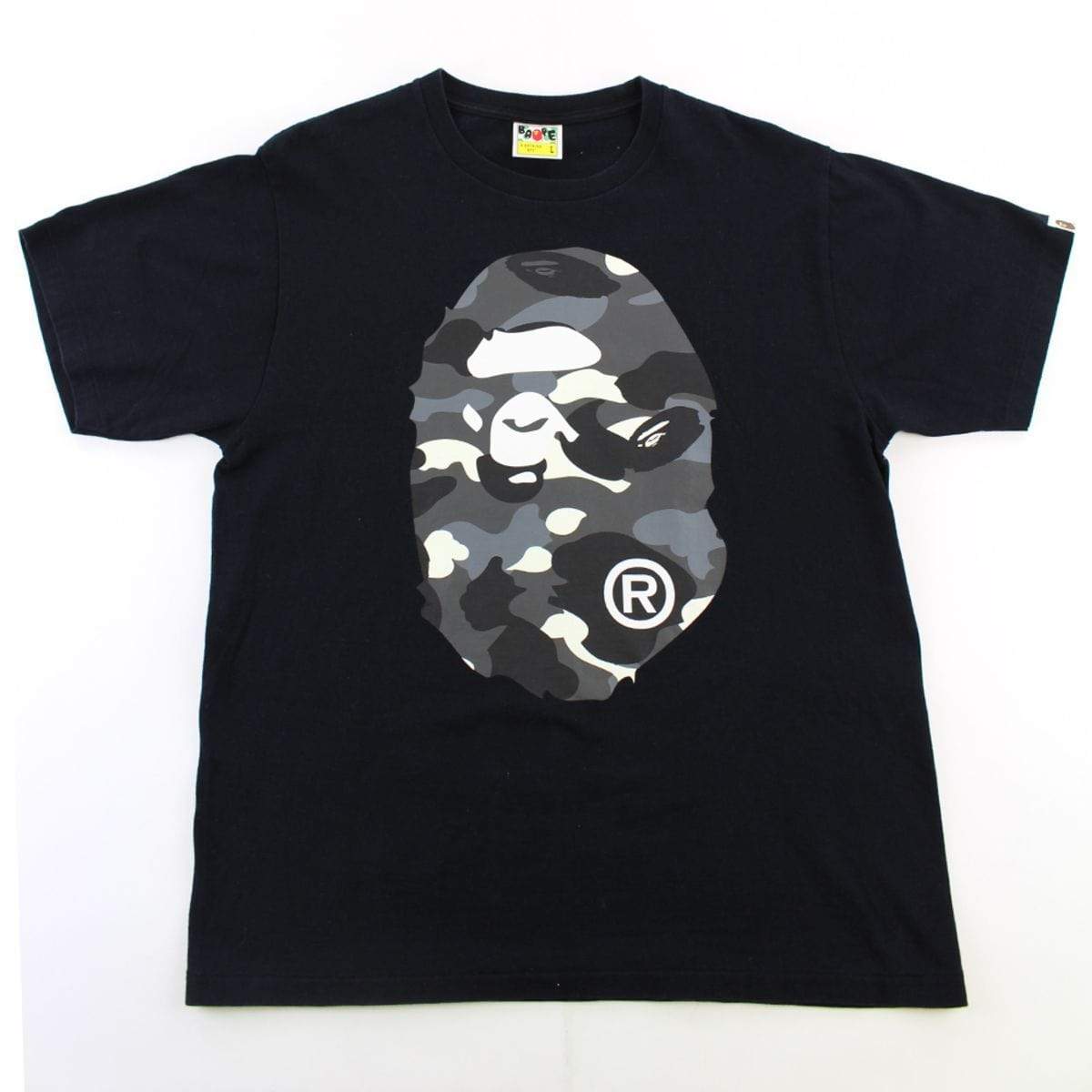 Bape City Camo Big Ape Logo Tee Black - SaruGeneral