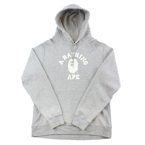 Sweat à capuche gris avec logo Bape College