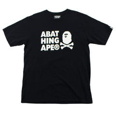 Bape Crossbones Text Tee Black