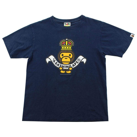 T-shirt Bape Crown Baby Milo bleu marine