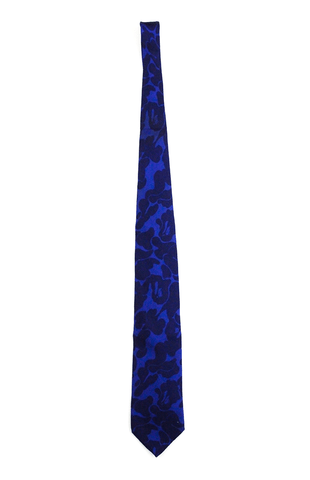 Cravate camouflage bleu foncé Bape Mr Bathing Ape