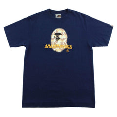Bape Desert Camo Angry Face Big Ape Tee Navy