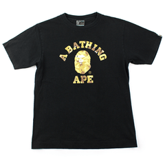 T-shirt Bape Desert Camo Angry Face College avec logo noir