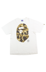 Bape Desert Camo Big Ape Logo Tee White