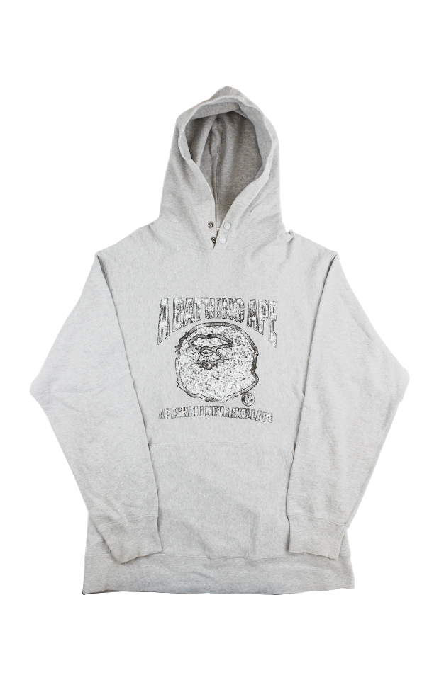 Bape Diamond cash money Ape Logo Text Hoodie Grey - SaruGeneral