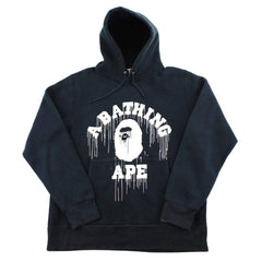 Sweat à capuche Bape Paint Drop College Logo Noir