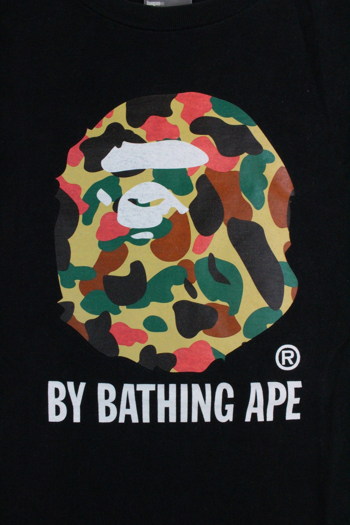 Bape Duck Bape Duck Camo Big Ape Logo Tee Black – SARUGENERAL