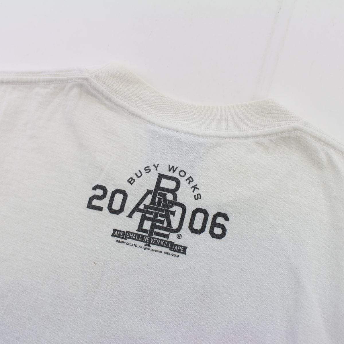Bape Dutch Flag College Logo Tee White - SaruGeneral