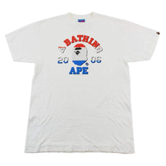 Bape Dutch Flag College Logo Tee White