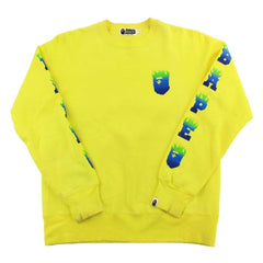 Bape Flame Big Ape Logo Crew Yellow