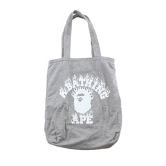 Sac fourre-tout Bape Flame College Logo Gris