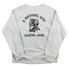 Pull ras du cou Bape General Made gris