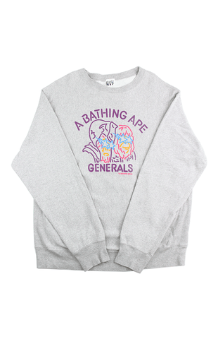 Pull ras du cou Bape Generals gris