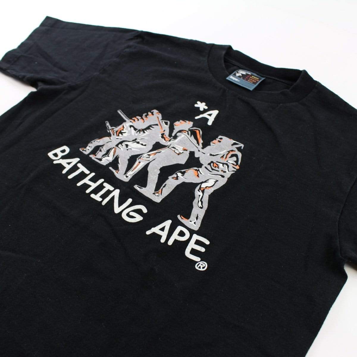 Bape Generals Logo Tee Black - SaruGeneral