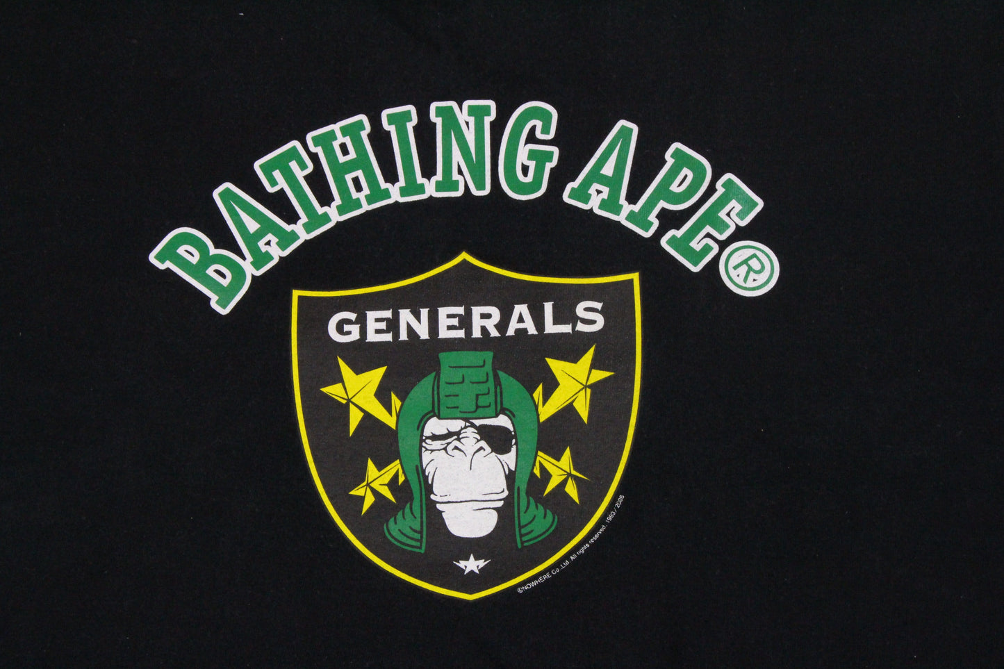 Bape Generals Shield Tee Black - SaruGeneral