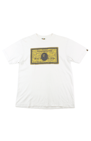 T-shirt blanc à imprimé camouflage Bape Gold, réservé aux membres
