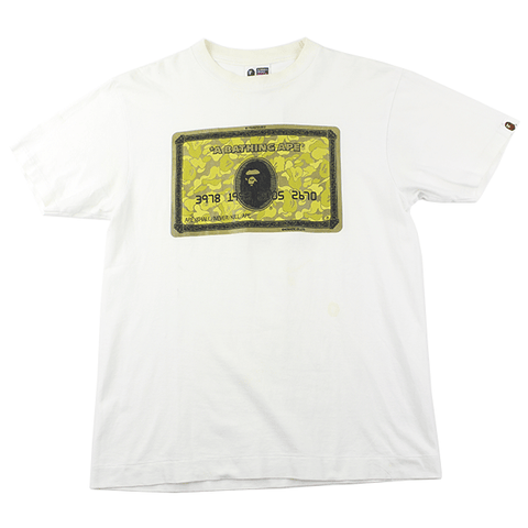 T-shirt Bape Gold Membercard blanc