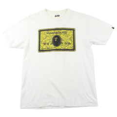 Bape Gold Membership Card Tee White