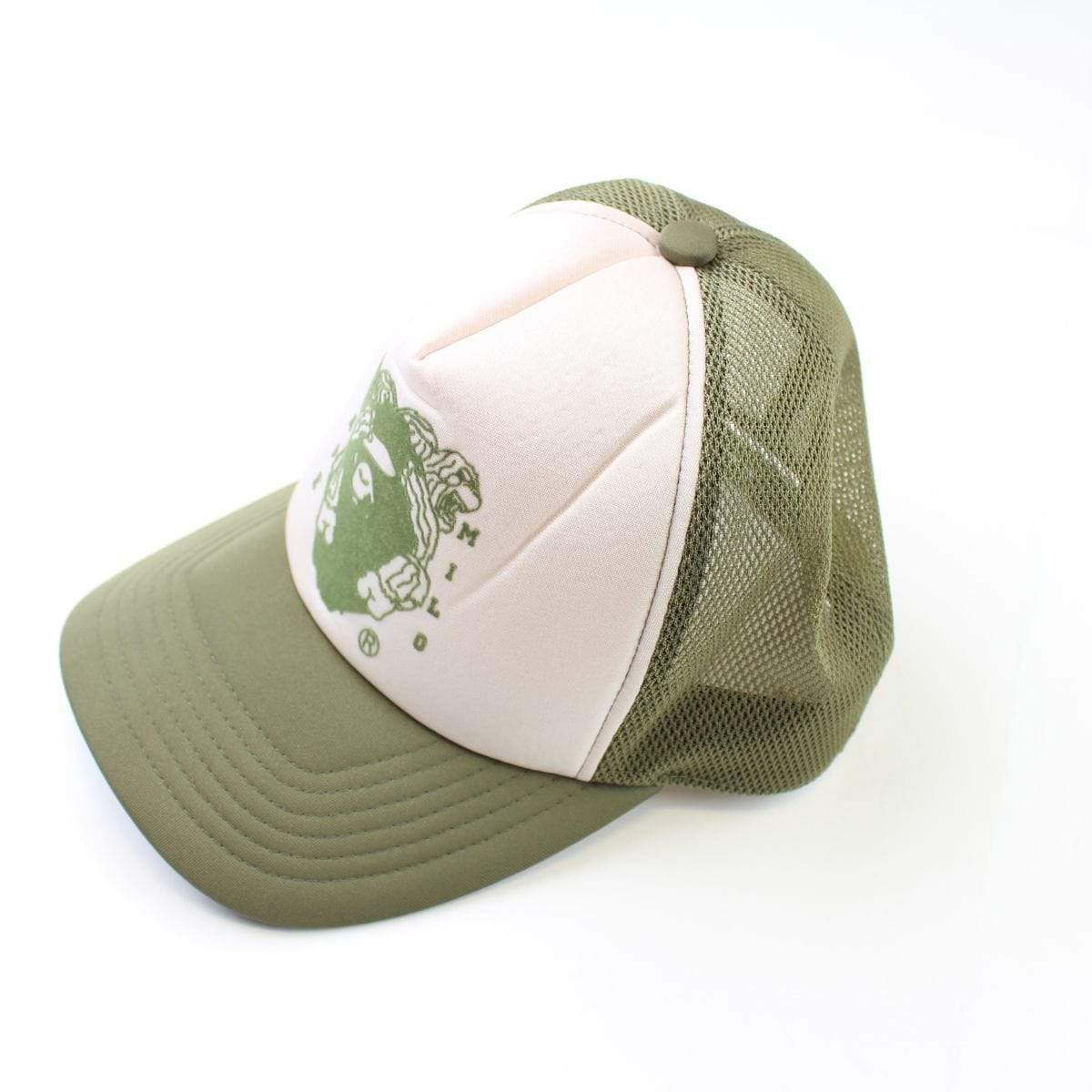 Bape Gorilla Logo Trucker Hat Olive - SaruGeneral